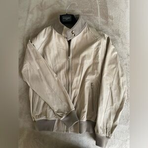 Vintage Brooks Brothers Reversible Leather Bomber, Soft Tan Leather & Suede